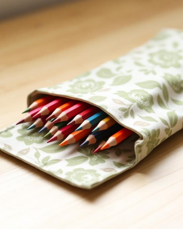 Fabric Colored-Pencil Roll-Up