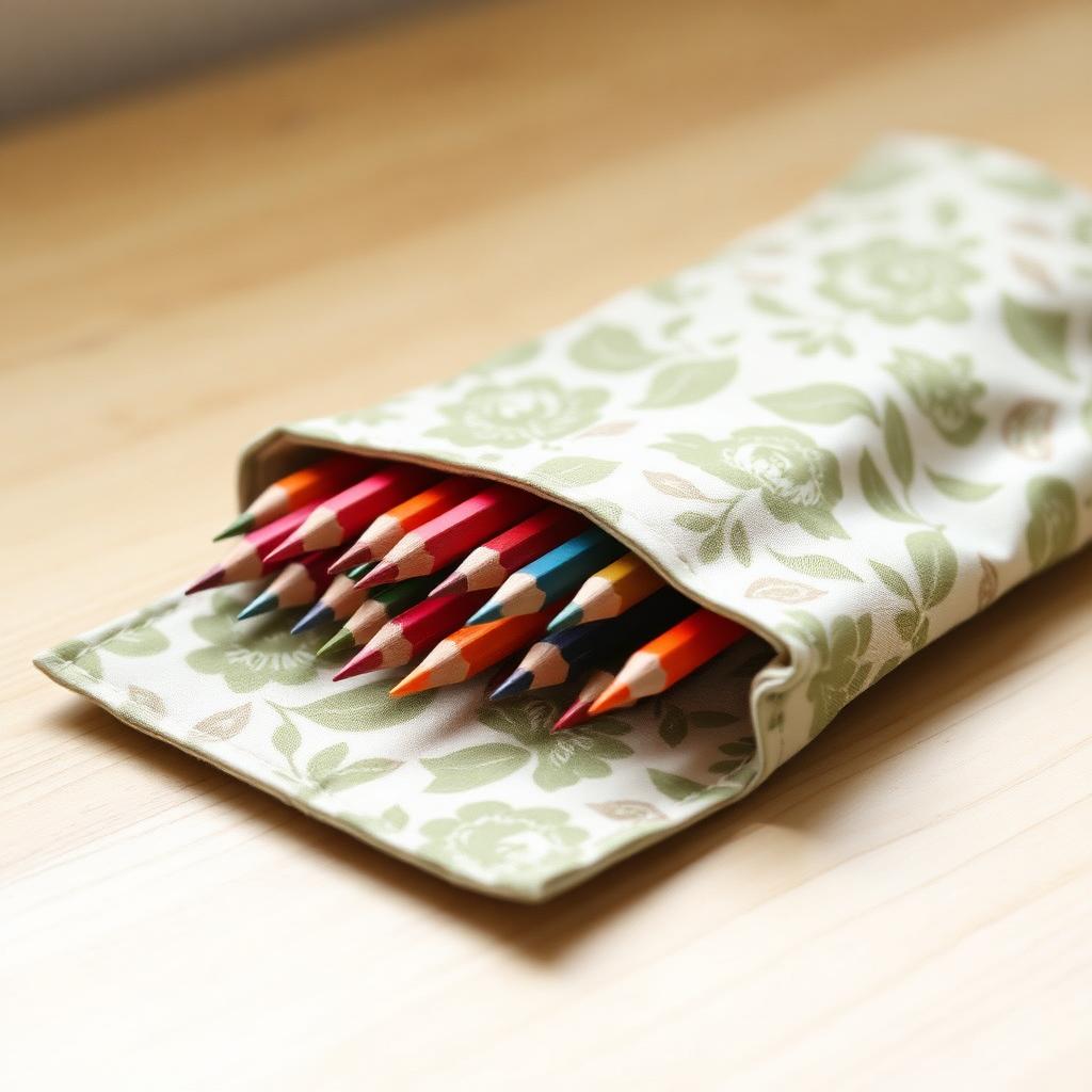Fabric Colored-Pencil Roll-Up